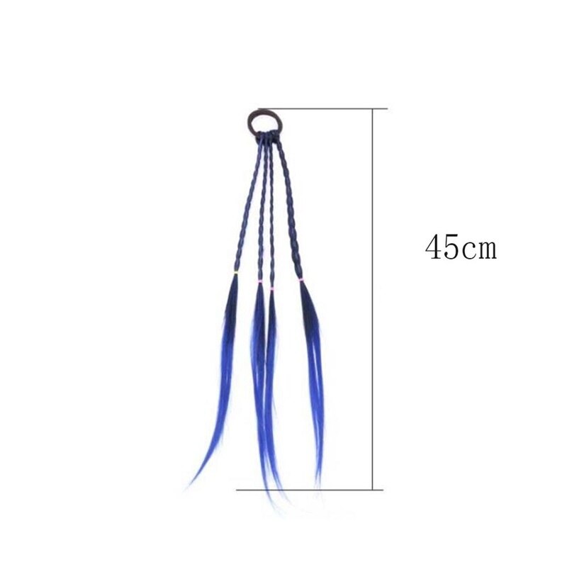 Kinder Baby Mädchen Haarteil Falsche Zöpfe Geflochten Perücke Haar Stirnband Twist Geflecht Seil Einfache Gummiband Elastische Haar Zubehör