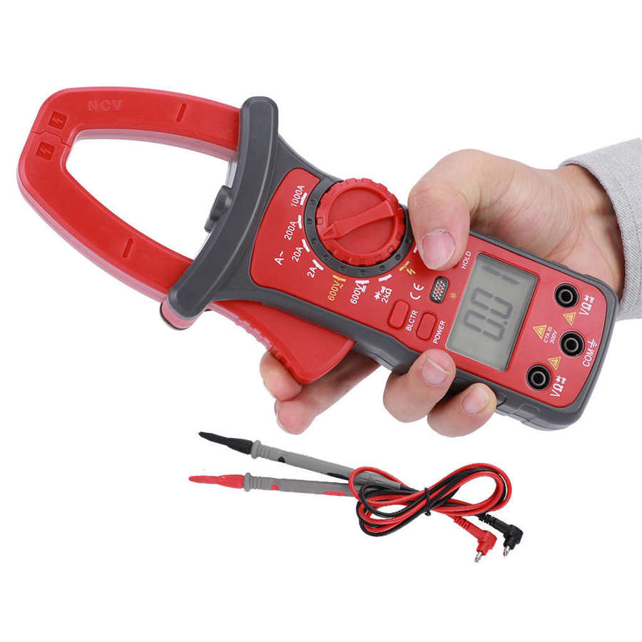 Digital Clamp Multimeter Accurate Ammeter Meter Electrician Repair Tool AC 1000A 9V