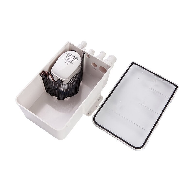 12/24V 600GPH Shower Sump Pump System Auto Bilge/Drain Box for Boat