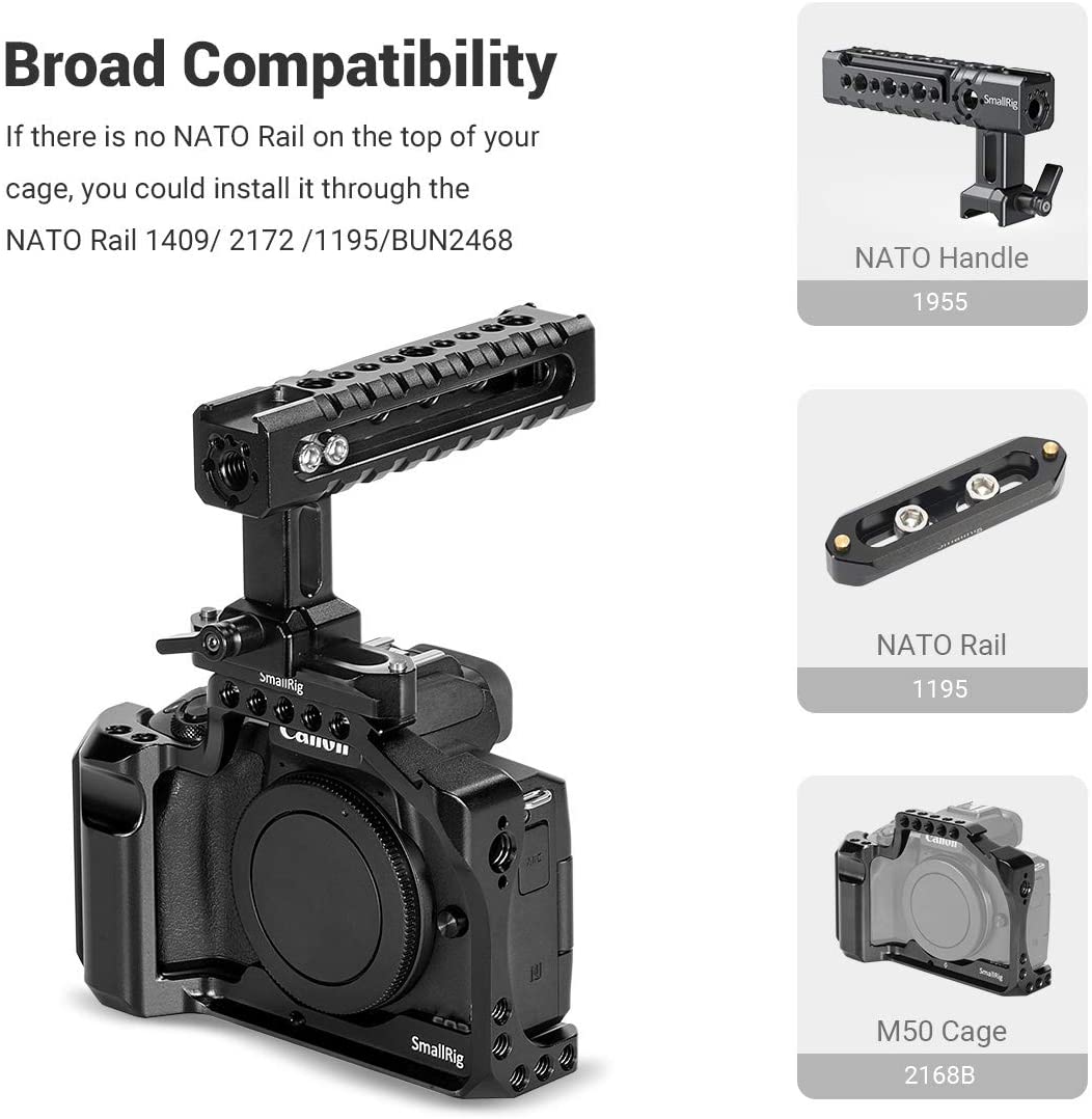 Smallrig Dslr Camera Top Handvat Grip Camcorder Stabiliserende Nato Handvat Quick Release W A6500 Bmpcc 4K 6K Kooi 1955
