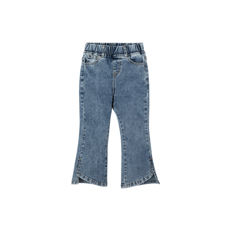 Jeans per bambini estivi per bambina Split Jeans per bambina con fondo a campana primavera autunno pantaloni per bambina moda ragazza abiti in Denim: 3T