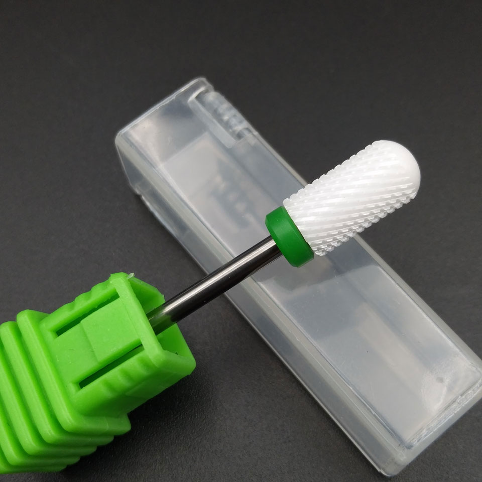 HYTOOS-broca de cerámica para uñas, brocas rotativas de 3/32 &quot;para manicura, accesorios de taladro de uñas, herramientas de corte de fresado