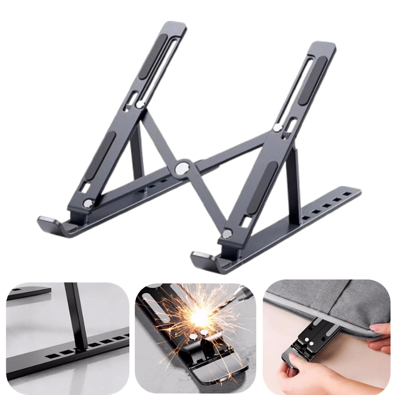 Säädettävä kannettavan tietokoneen teline alumiiniseoksesta valmistettu pöytäteline taitettava kannettava teline macbook air pro -kannettavan tietokoneen tablettialustan jäähdytykseen