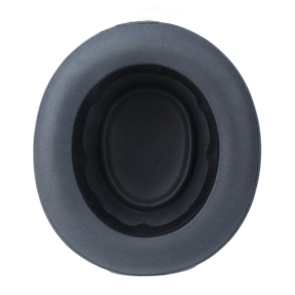 Sombrero de tarta de cerdo para mujer, sombrero Fedora de iglesia para hombre, sombrero plano de lana, Trilby, sombrero fascinador, tamaño 58CM,