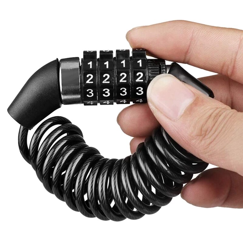 Bicycle Helmet Lock Safety Lock Password Rope Wire Lock Mountain Bike Portable Cable Lock