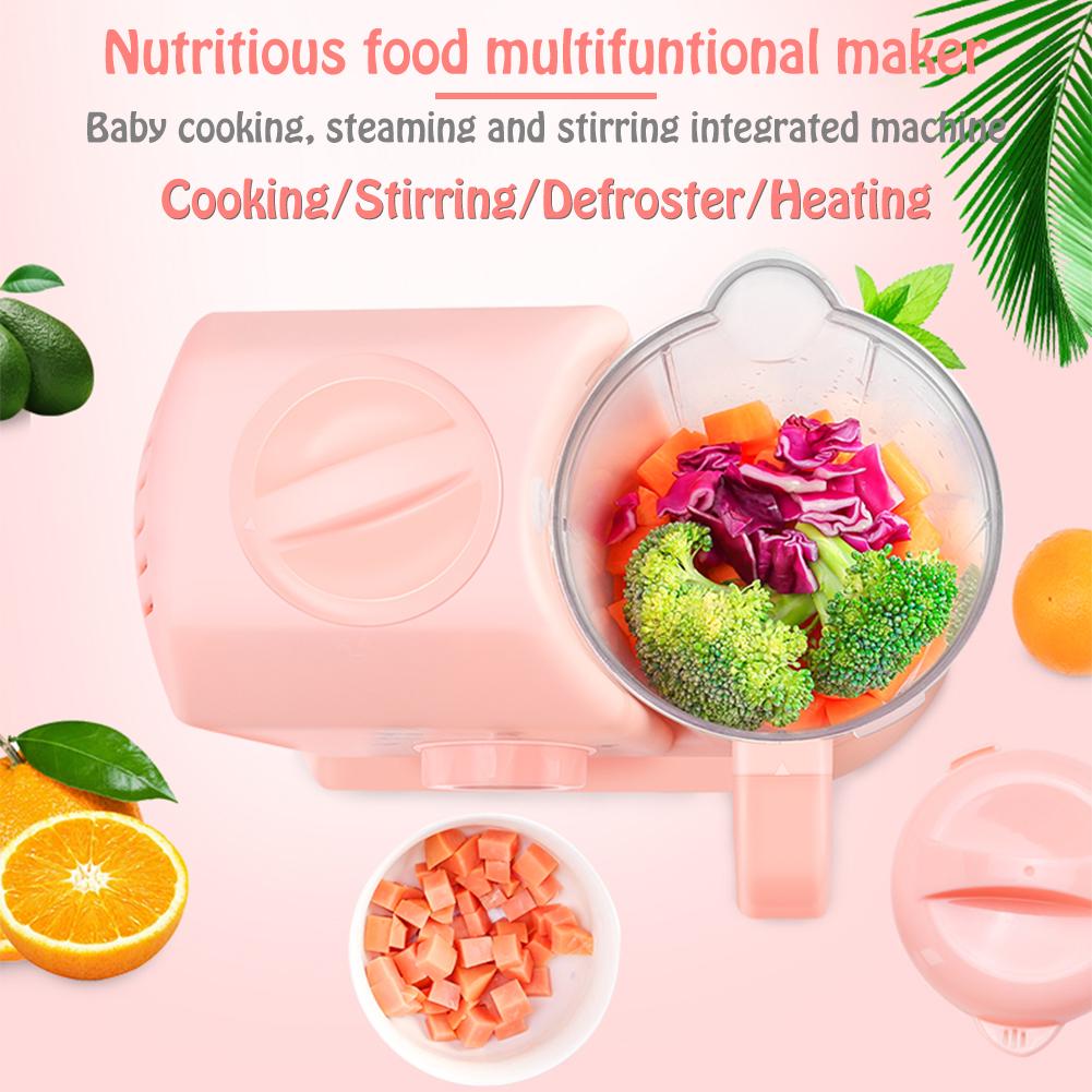 5-in-1 400W Baby Food Maker Processor With Steam Cooker Blender Defroster Heating Disinfection Multi-functional Food Processor