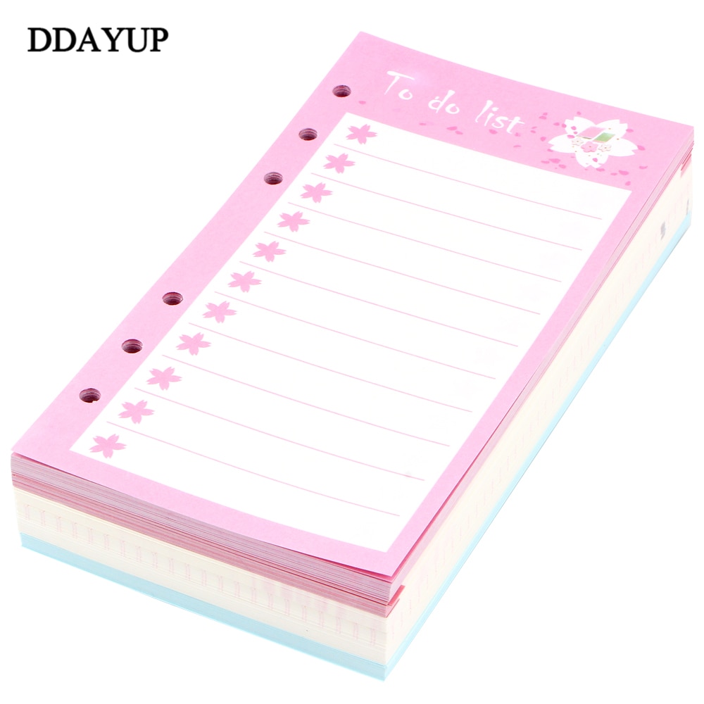 Cute Cherry blossom Series Notebook Filler Papers A5/A6 Color Diary Planner Filler Paper Stationery