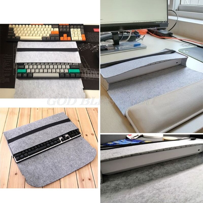 Grande capacité Portable organisateur de stockage feutre pratique bande élastique pochette Durable étanche à la poussière mécanique clavier sac