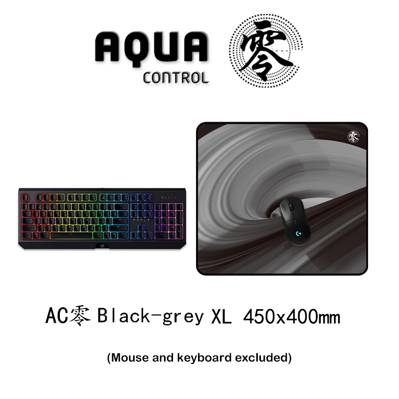 450x400x4mm x-raypad Aqua Control zéro tapis de souris de jeu avec bords cousus durables Base en caoutchouc antidérapante xraypad AC0 tapis de souris: GRIS