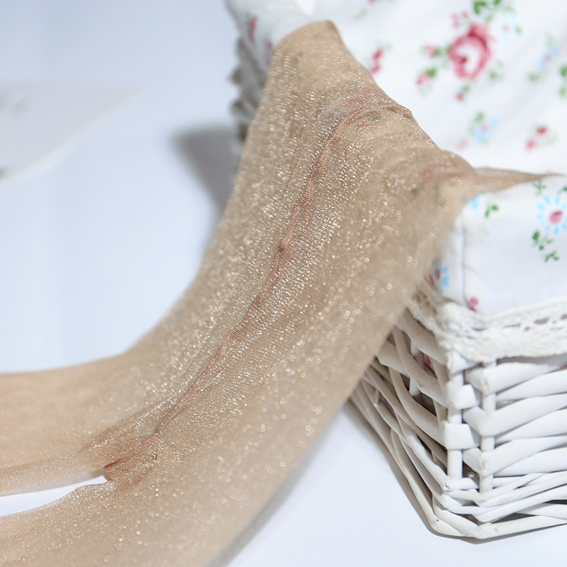 Glitzernde damenstrümpfe, strumpfhose 0d, transparent, eng anliegend, ultradünn, bis zu Höhle zehen durchsichtig, glänzende strumpfhose für damen: Beige