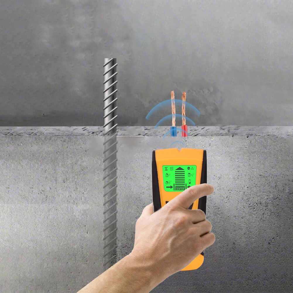 3 in gereedschap metaaldetector wandscanner draad digitaal led-display houten noppen 1 batterijen draagbare elektrische zoekfunctie