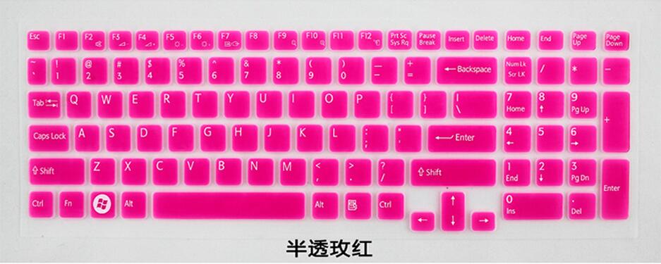 Funda protectora para teclado de ordenador portátil de 15 y 15,6 pulgadas, para Sony VAIO VPC-EH Series VPC-EH24FX/B EH2H1E/P EH2M1E/L EH2F1E EH35FM/B EH3S6E: Rose