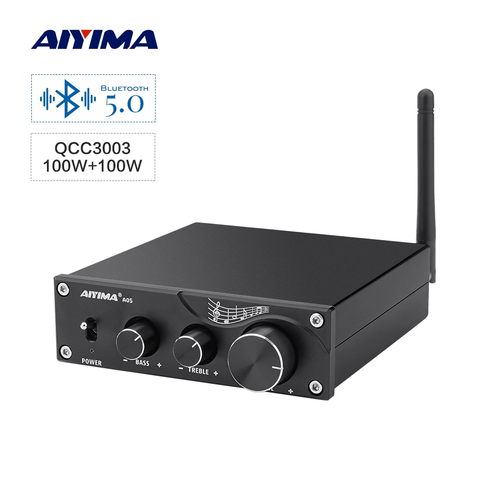 AIYIMA Bluetooth 5.0 Amplificatore TPA3116 2.1 di Amplificazione del Suono 100Wx2 stereo Hifi amplificatore di Potenza Digitale Amplificador di Altoparlanti per casa Theater