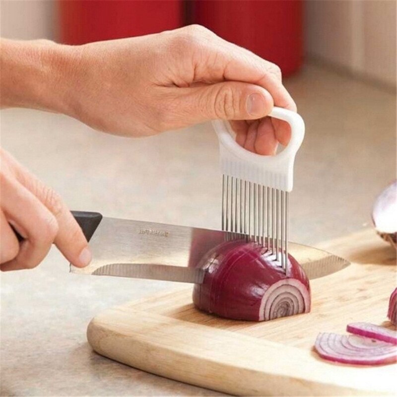 Keuken Gadgets Ui Snijder Rvs Groentesnijder Fruit Rundvlees Tomaat Cutter Metal Vlees Naald Keuken Accessoires