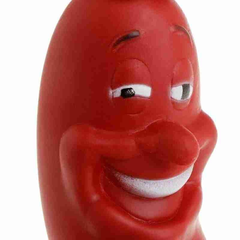 Funny Silicone Sausage Pet Sausage Squeaky Toys Toy For Dog Chewing And Playing Sausage Shape