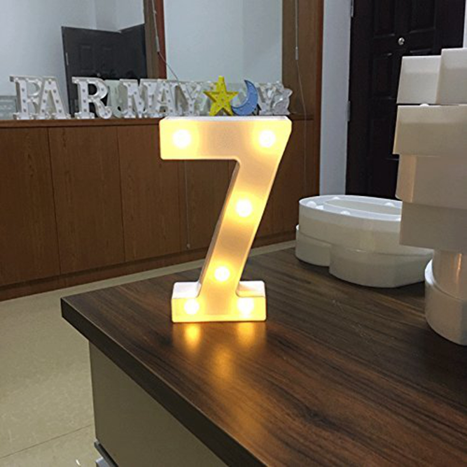Number LED Night Lights Luminous Number Letter Lamp Light for Home Wedding Birthday Christmas Party Decoration Scene Props: MULTI
