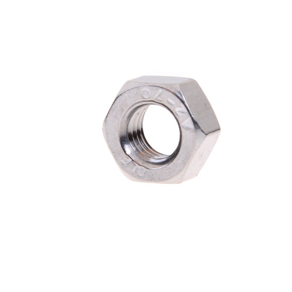 ZLinKJ 10 stks/set DIN 934 M3-M8 304 Roestvrij Staal Hex Moer Hexagon Noten Metrische Draad Set