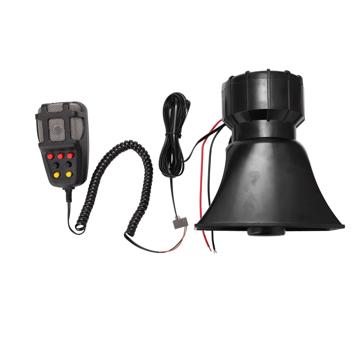 Tonalité sonore de voiture sirène d'urgence | Pour voiture, klaxon de sirène, micro, système de haut-parleurs PA, amplificateur d'urgence, haut-parleur 12V 80W 200dB