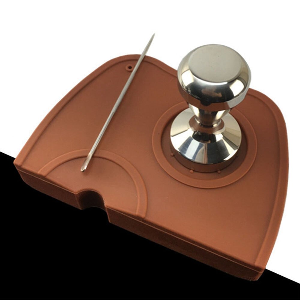 Anti-skli matte espresso latte art penn tamper tamping holder pad slipe matte hjørnematte barista kaffe te bar verktøy