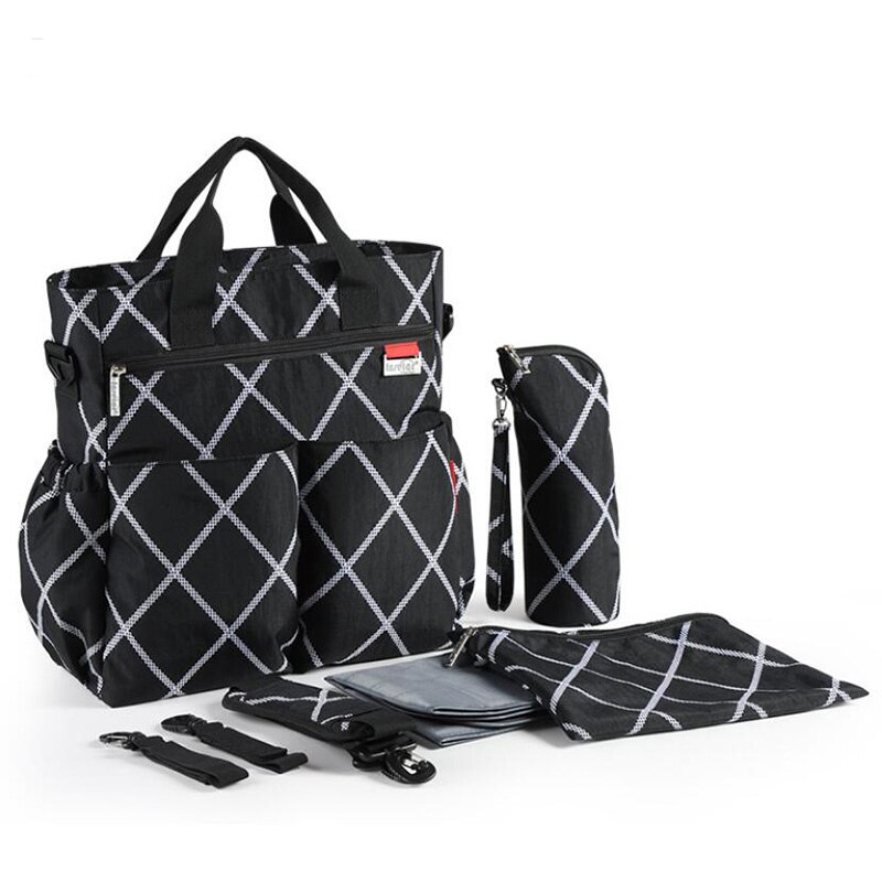 Barsel baby bleie bag multifunksjon baby bleie poser skrive ut vanntett stelle bag barnevogn poser