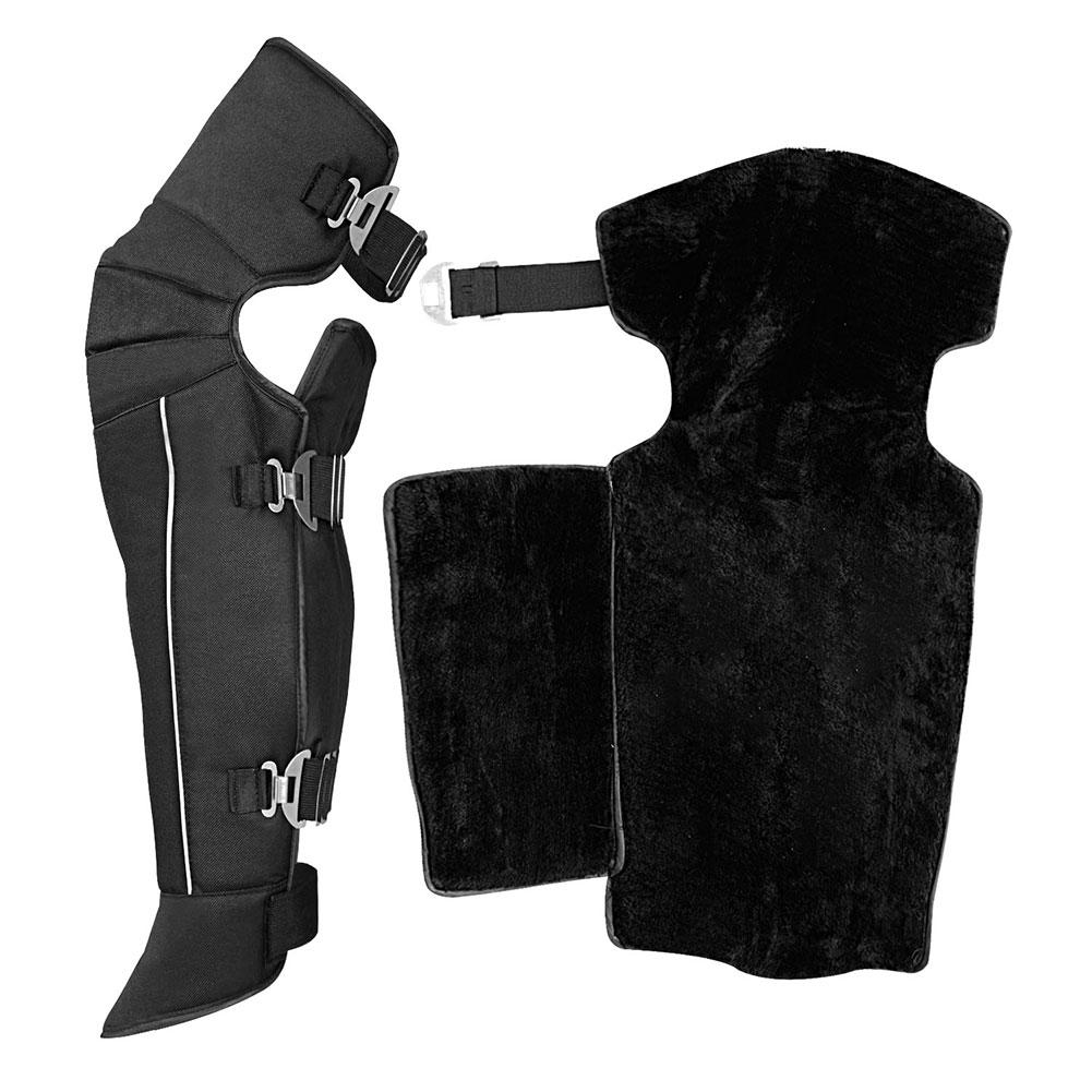 Motorfiets-kniewarmers, 1 paar kniebeschermers, verdikte warme beenwarmers, kniebeschermers met pluche voering, winddicht, weerbestendig, verstelbare beenwarmers, leggings, winter, motorfiets