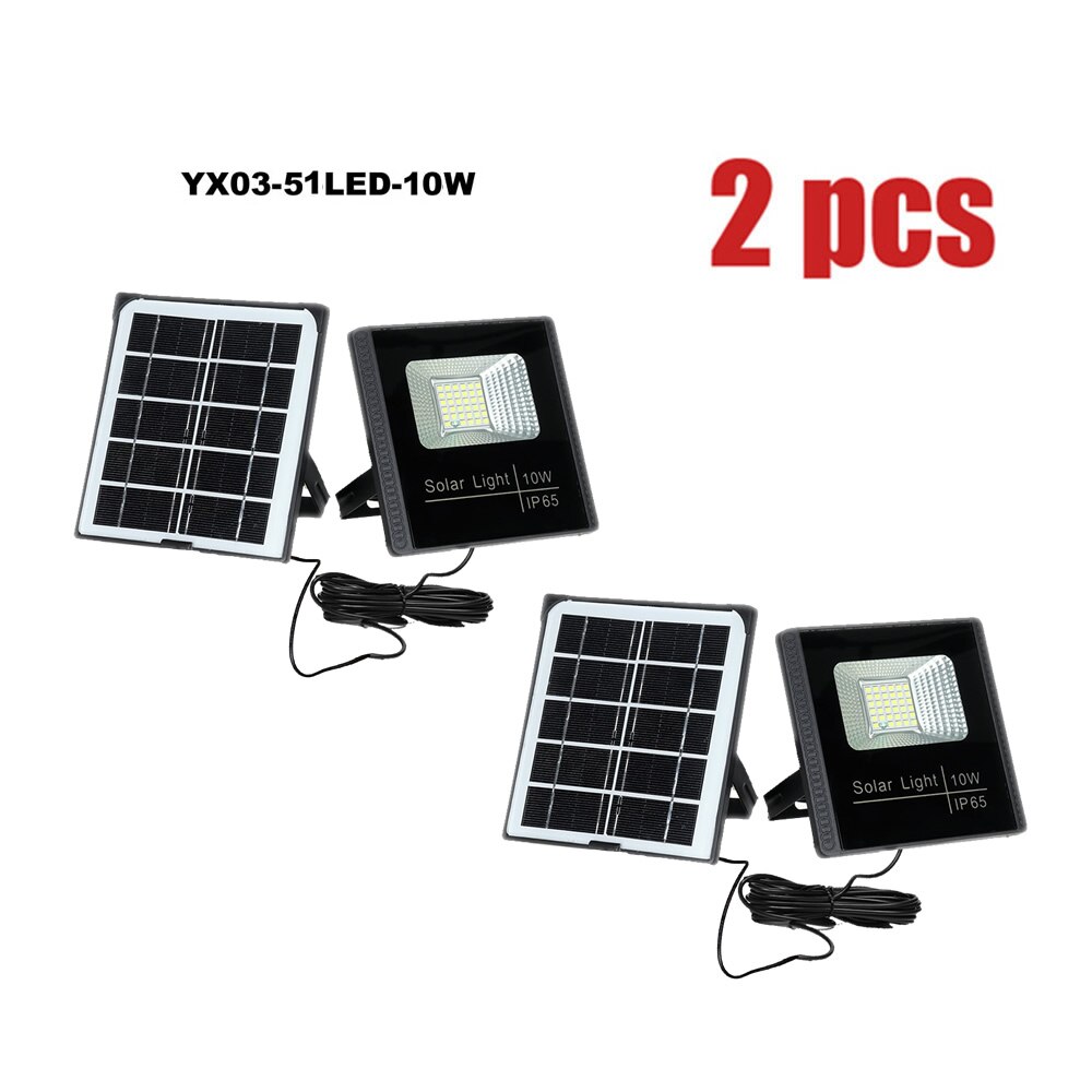 51Leds Solar Waterdichte Buitenlamp Outdoor Lamp Smart Nachts Detector Muur Light Path Garage Patio Verlichting Security Night: inseperable 2pcs