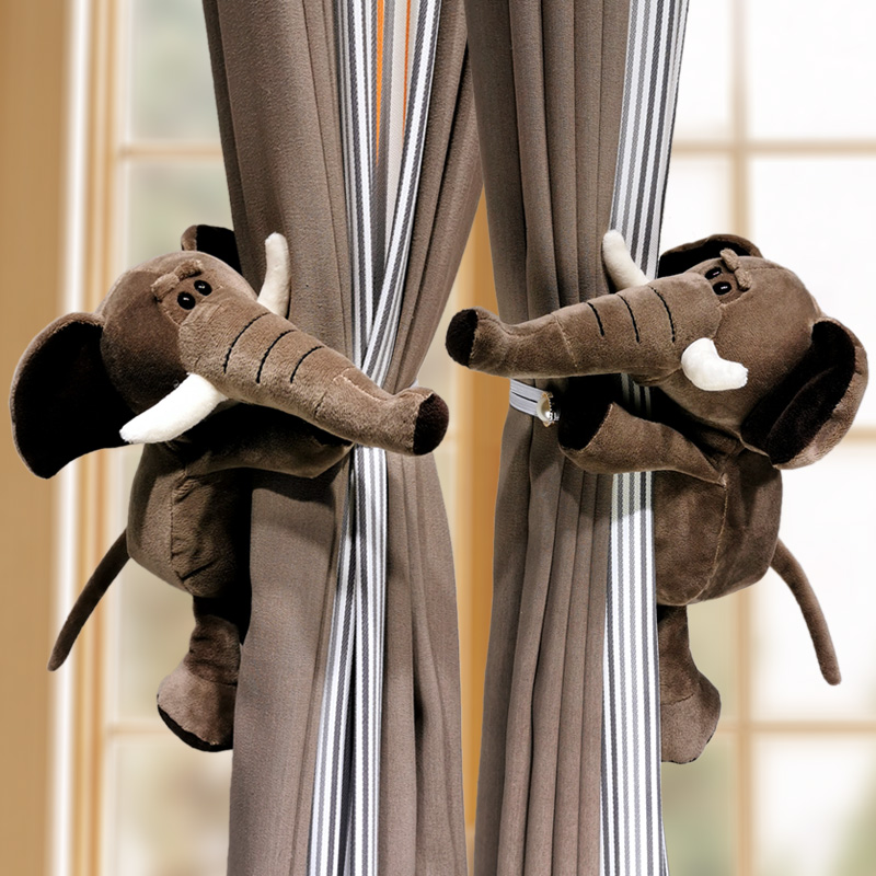 Ganchos de sujeción para cortinas, accesorios de decoración para habitación de niños, correas para cortinas, animales del bosque de la selva, 2 uds.