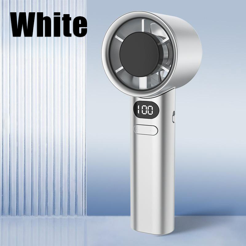 Oneplus handhållen minifläkt bärbar med 120 vindhastigheter, usb-laddningsbar, bladlösa personliga höghastighetsfläktar med ljudavstängning och digital display: Gul