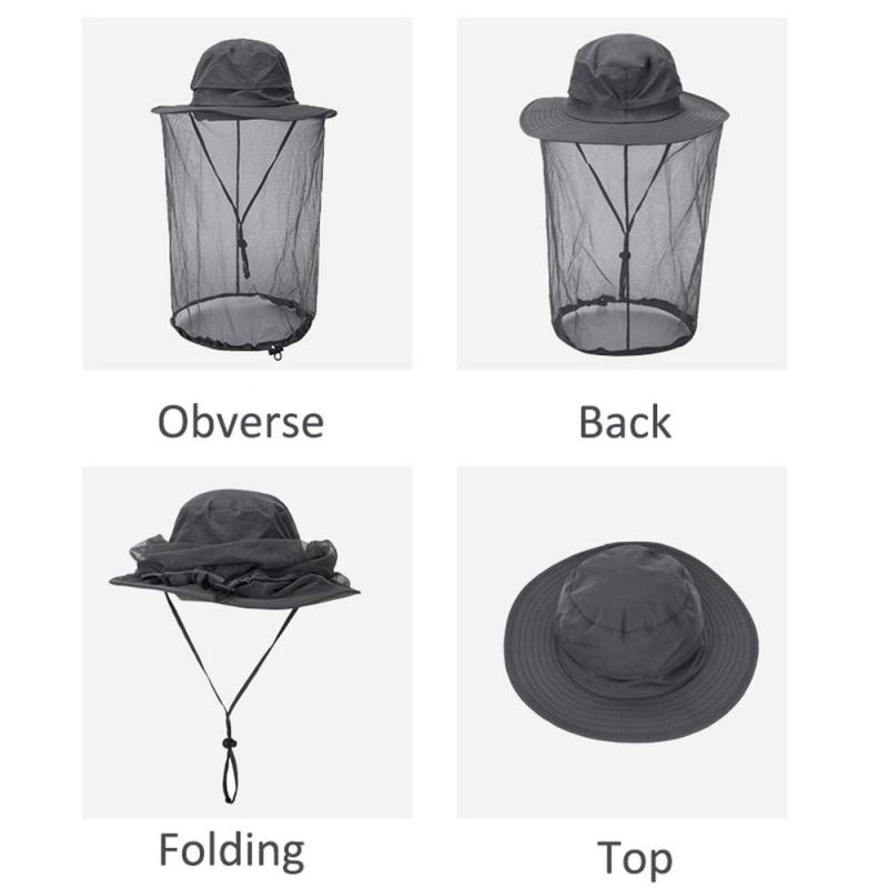 Head Net Hat Wide Brim Anti Insect Bee Fly Face Mask Cap Protective Mesh Cover For Beekeeping Beekeeper Mosquito Hat Head