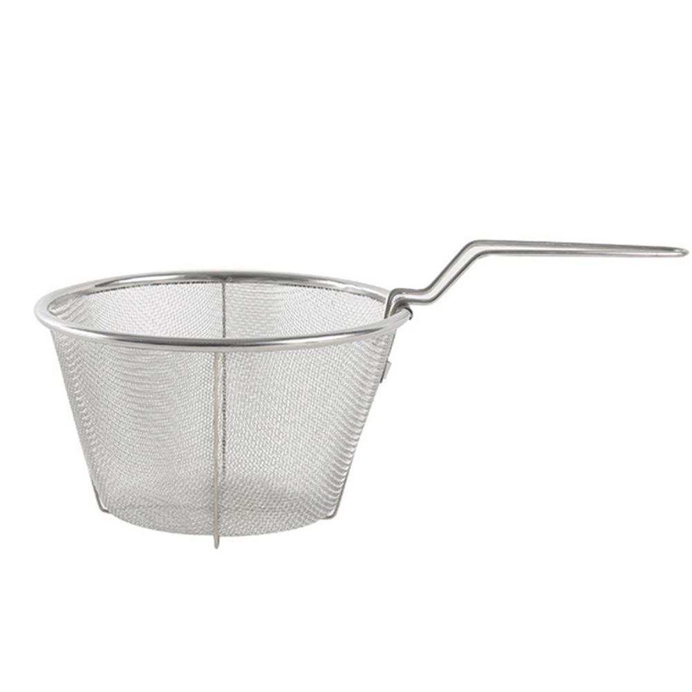 Rostfritt stål chips fritera korg stek matsil potatis matlagning verktyg kök pommes frites korg durkslag verktyg: 18cm