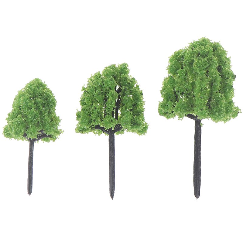 10Pcs Schaal Architectonisch Model Bomen Railroad Layout Tuin Landschap Landschap Miniaturen Tree Building Kits Speelgoed Voor Kinderen