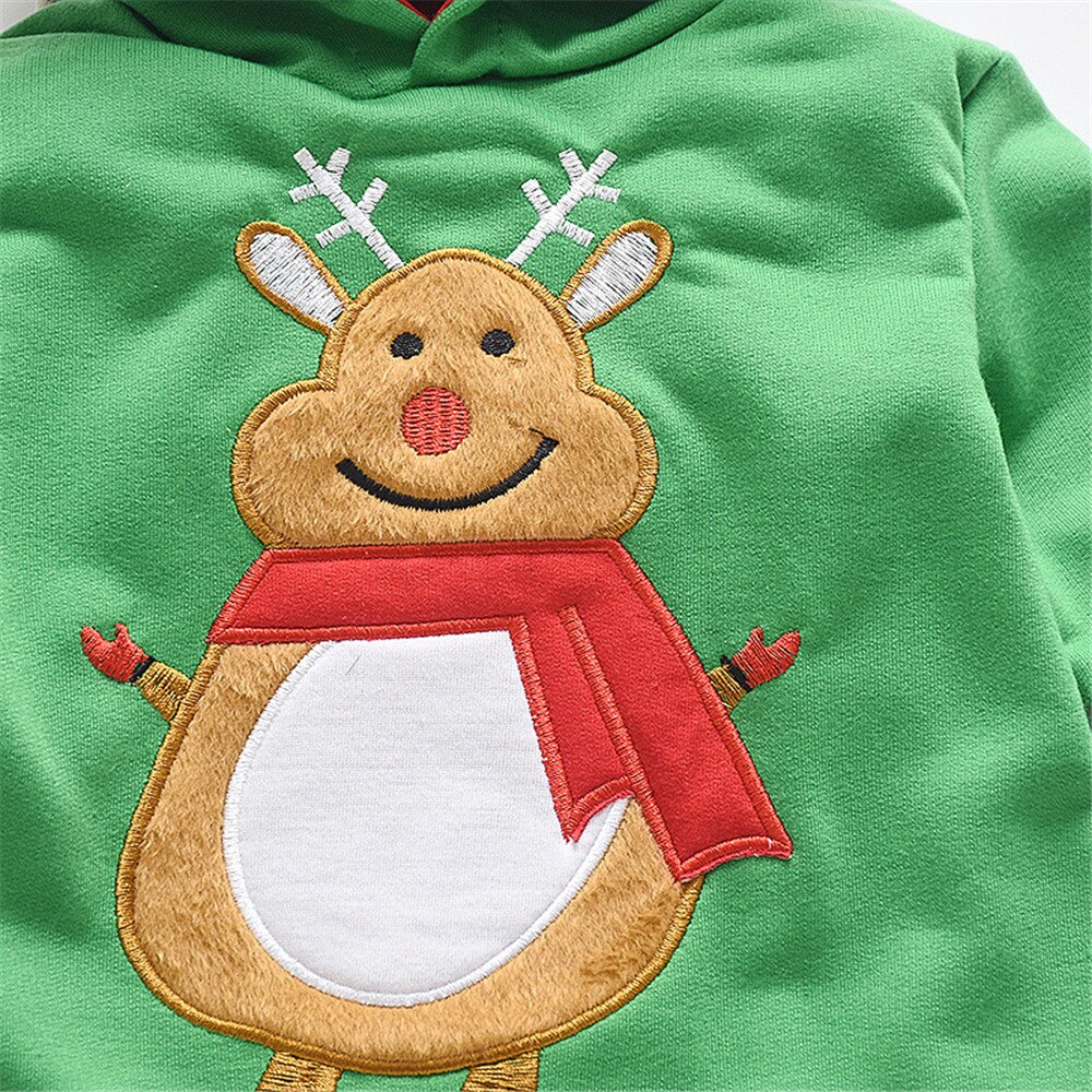 ZAFILLE-trajes navideños para bebé, traje de Año , conjunto de ropa de invierno para bebé, con alces impresos, 2 uds.