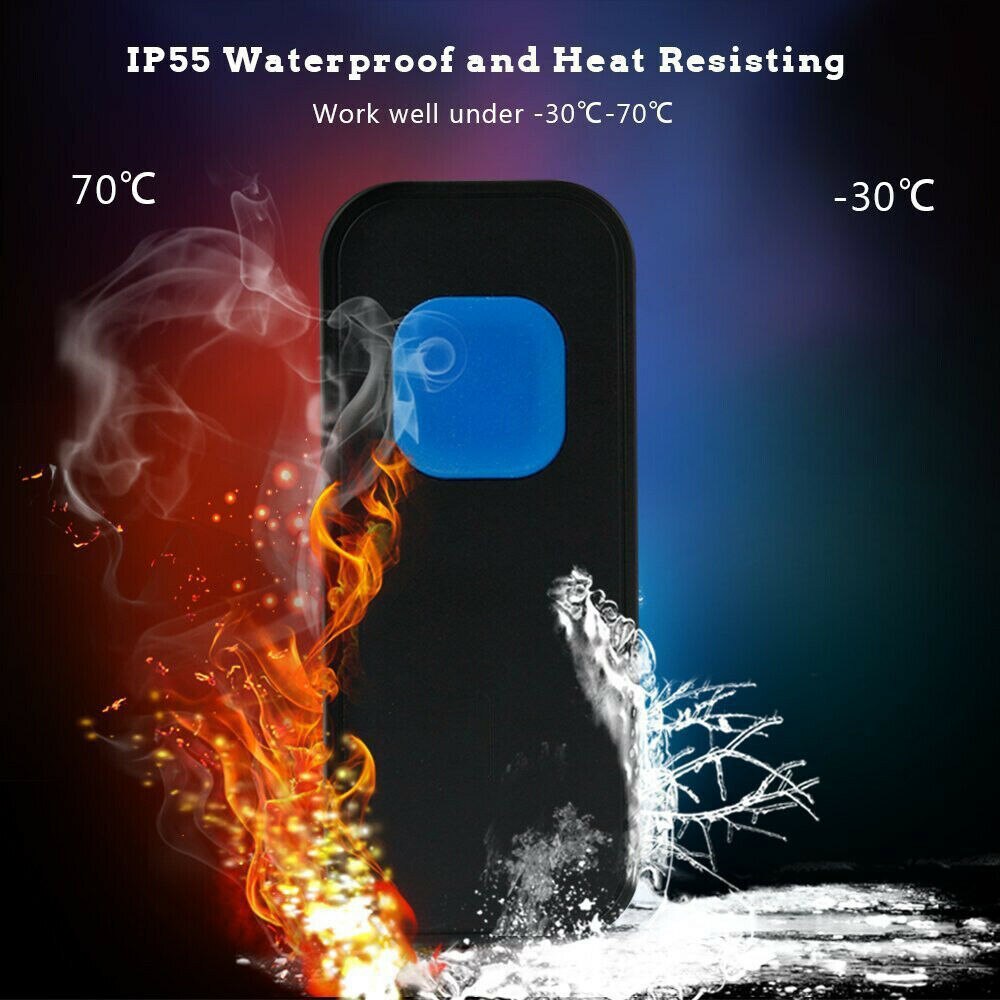 Wireless Door Bell Doorbell Set Digital Remote Control 2 Receivers 55 Chimes Waterproof smart Door Bell