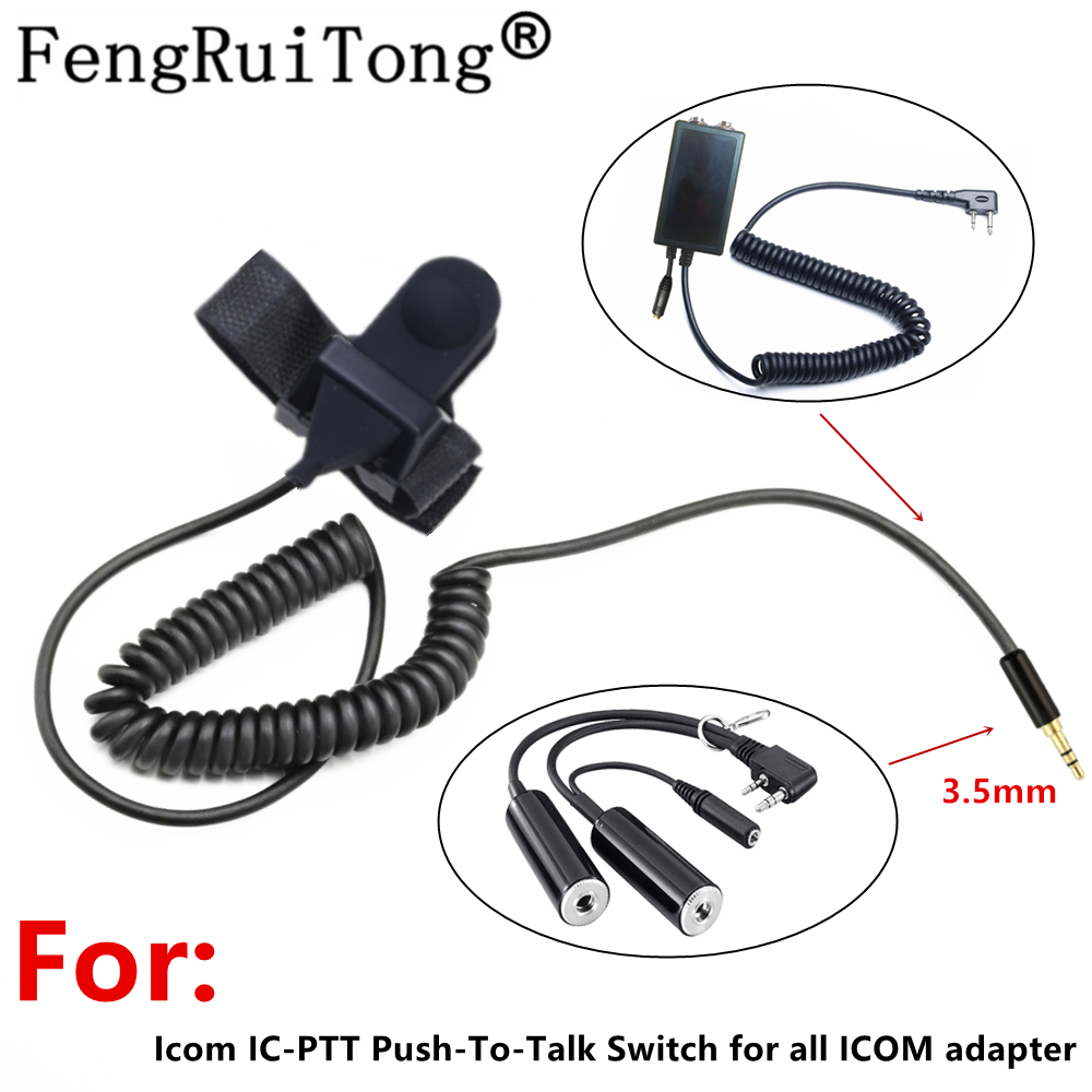 Für icom IC-PTT drücken-zu-sprechen-Schalter für alle icom zu luftfahrt Kopfhörer Adapter
