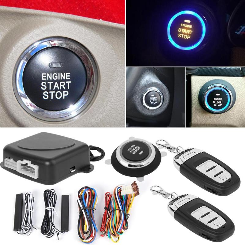9 teile/satz Full-featured Sicherheit Auto SUV Keyless Entry Engine Start Alarm System Push Button Remote Starter Stop