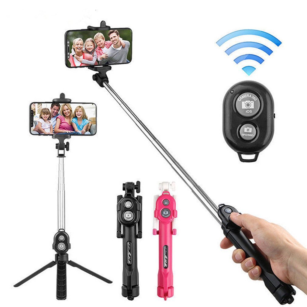 Tripod Selfie Stick Mobilholder med Fjernbetjening til Android iOS