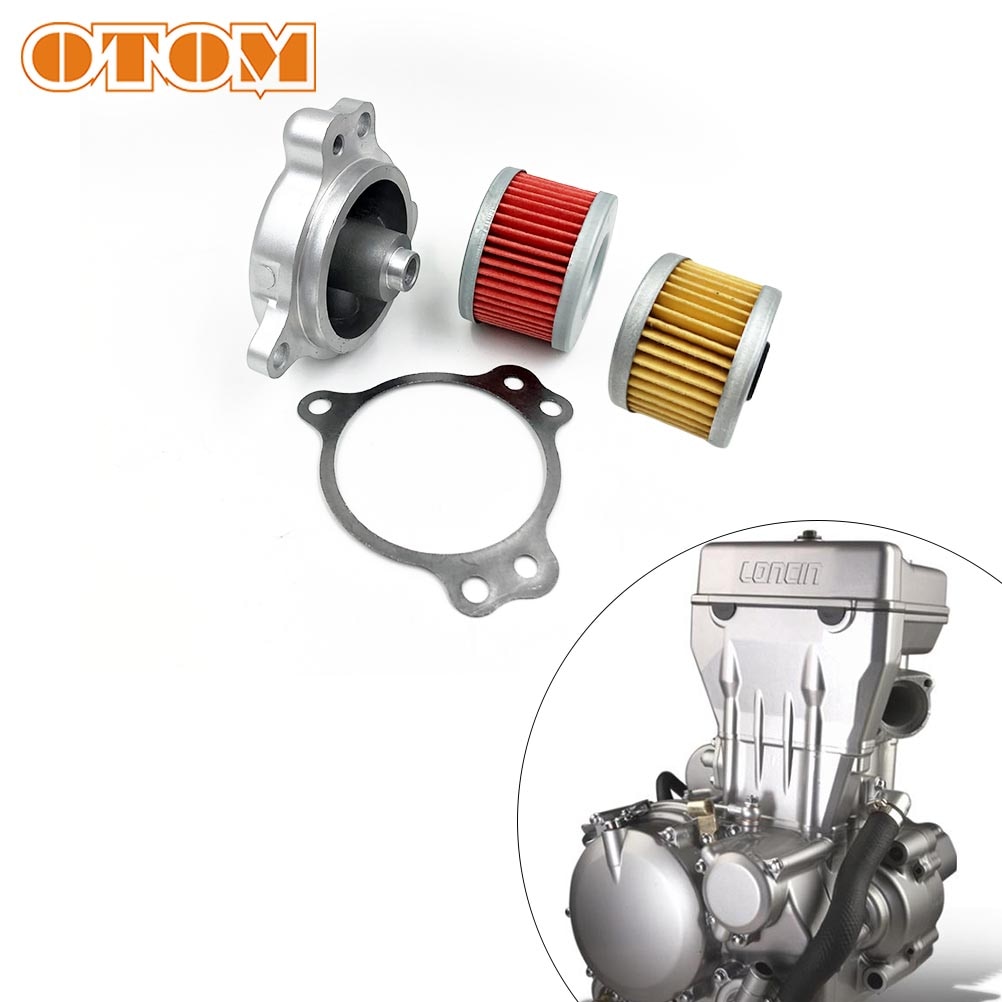 OTOM-filtro de aceite de motor para motocicleta YF300, LONCIN300R, VOGE, 300DS, 300GY, piezas de Pit Bike, papel rojo (Original), cubierta de filtro de aceite,