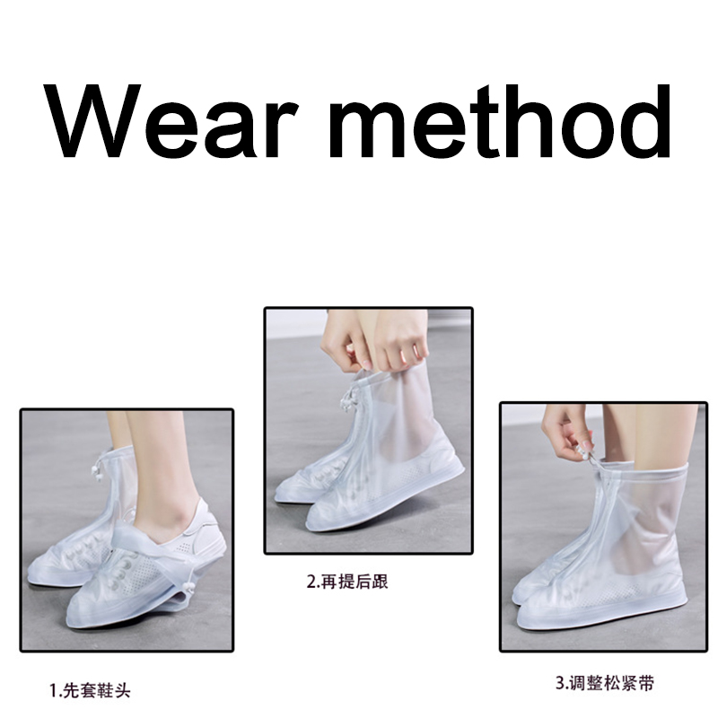 student Rain Covers thick waterproof slippery rain boots set exquisite wearable shoe cover flat with flat rain boots