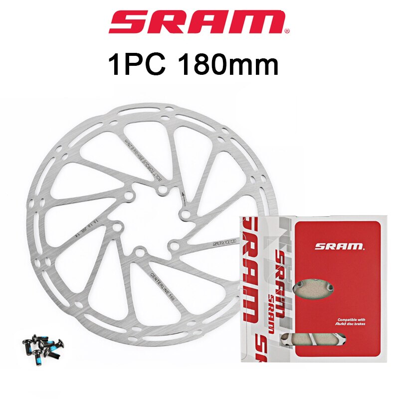 SRAM Rotor 160mm 180mm 203mm Bicycle Disc Brake Rotor Stainless Road Mountain Bike Centerline Brake Rotors 1PC 2PC MTB Rotors: 1PC 180mm