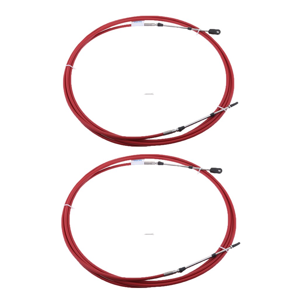 Universal Marine Throttle Control Cable for Boat Motor Outboard Engine Control Lever 13 FT/4 Meter (Red)