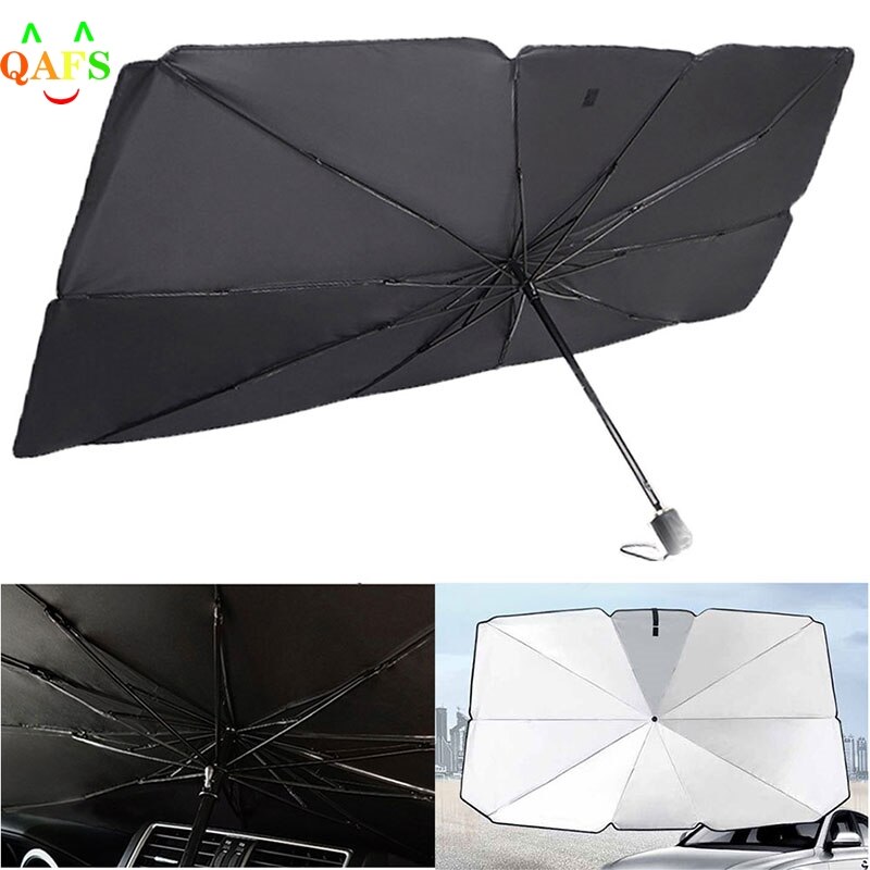 1Pc 79*145Cm Voor Achter Voorruit Paraplu Zonnescherm Window Zonnescherm Zonnescherm Visor Film Voor Auto window Auto Accessoires