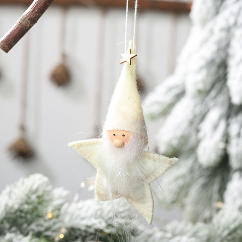 Juletre stjerne dukke festlig fest ornament hengende håndlaget år jul låve låve hengende leke soverom dekor
