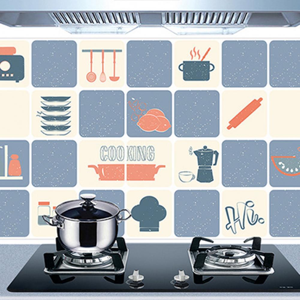 SALES！！！Anti Oil Wall Sticker Foil Decal Prevent Fumes Moistureproof Home Kitchen Decor