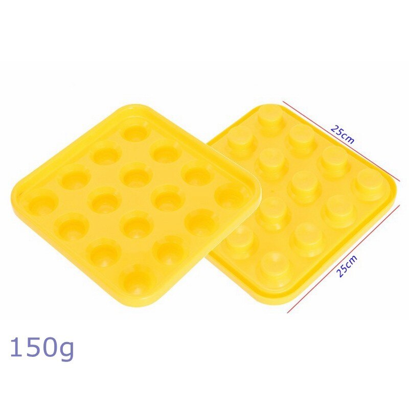2 stk reguleringsstørrelse pool billardkugler bakke abs materiale 25 cm*25 cm bærende bakke (ekskluder kugler): Gul