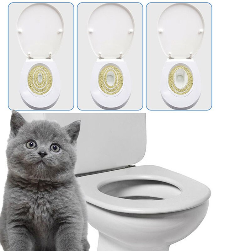 Cat Toilet Training Kit Wc Voor Training Goederen Dieren Katten Huisdier Producten Kat Levert Spier Trainer Multifunctionele Tlsm