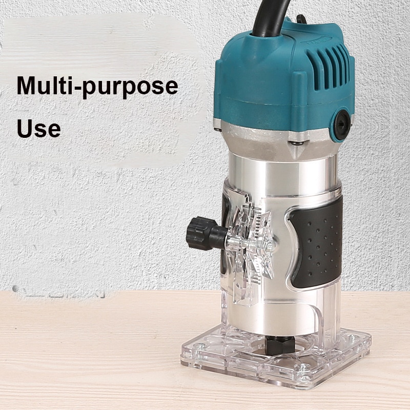 110V/220V Electric Hand Wood Trimmer 6.35mm Laminator Router Woodworking Tool Set for Wood