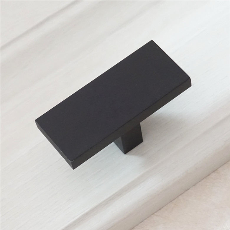 Hvid sort firkantet knap skuffeknap trækker moderne skab / kommode drejeknapper køkken dørhåndtag skab træk knop møbler: B
