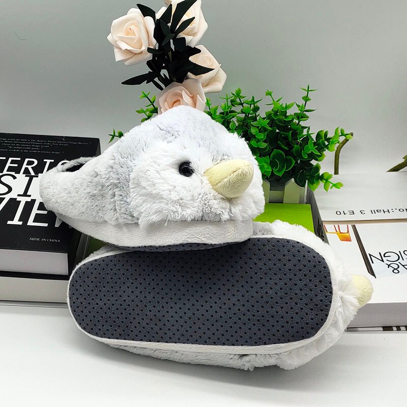 Pingwin kapcie futrzane drewno grunt buty mężczyźni kobiety kapcie zimowe niestandardowe kapcie domowe kapcie robić domu dzieci kryty