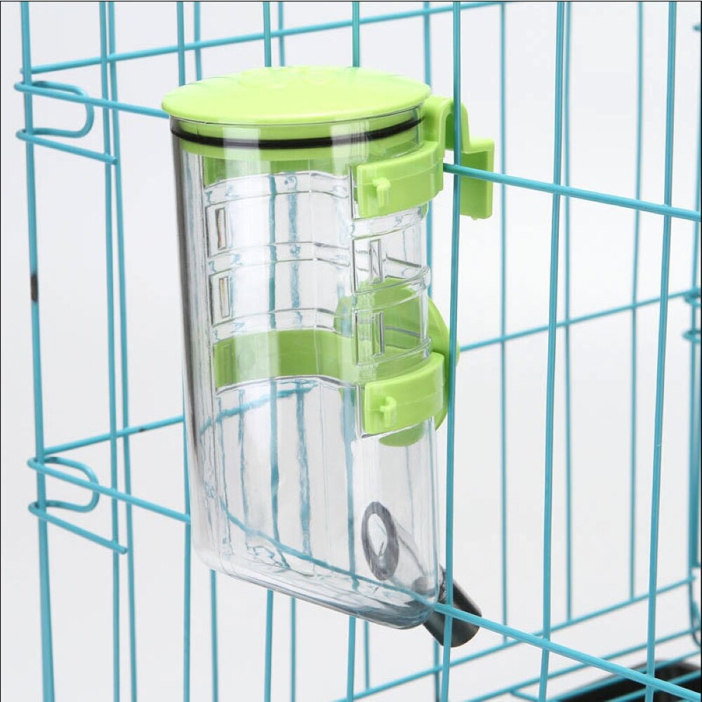 Pet Water Bottle Automatic Leak-Proof Clean Sanitation Hanging Water Dispenser Puppy Cat Guinea Pig Squirrel Drinking Feeder: Green / 350ML