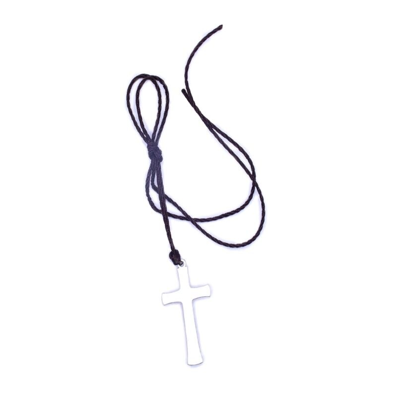 Retro Touw Jesus Cross Ketting Hanger Sieraden Voor Mannen Vrouwen Katholieke Religieuze 87HA